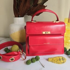 EUC Marc Jacobs The Uptown Leather Bright Red Top-Handle Satchel Bag
